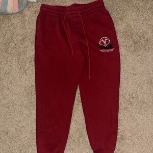 True Religion Burgundy Joggers with Logo